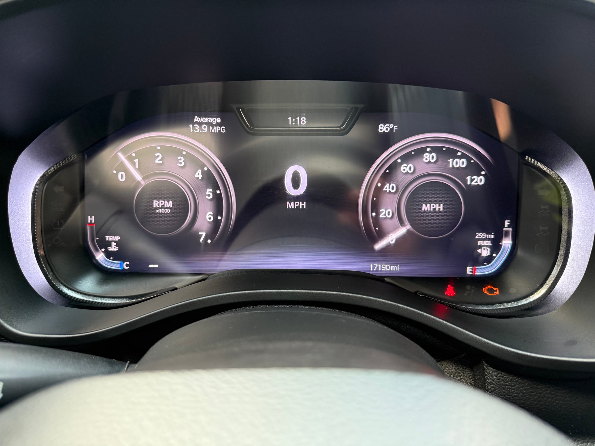 RAM 1500 Digital Cluster