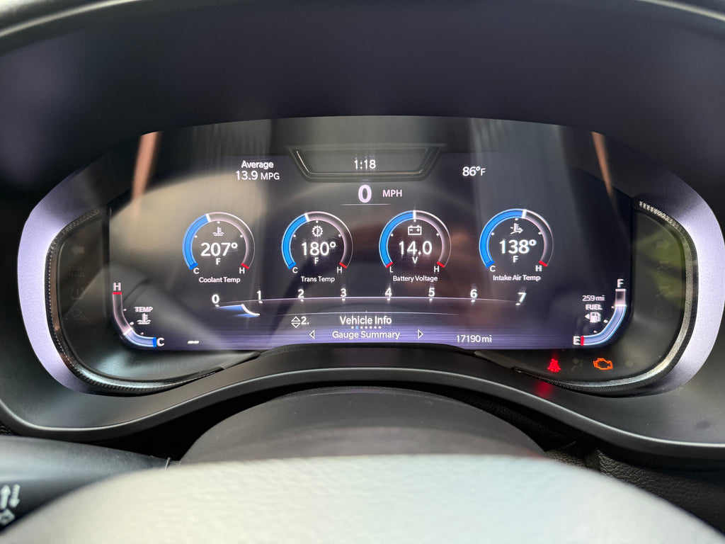 RAM 1500 Digital Cluster